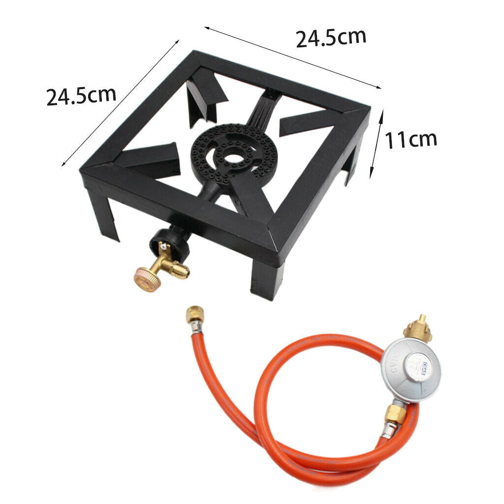 Outdoor Propane Gas Stove Burner Fire Control Cooker for Camping Patio