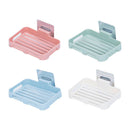 Wall Mounted Soap Dish Holder Storage Box Drain Tray Shower Bathroom Plate Home