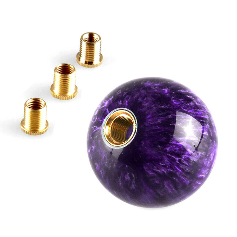 Round Ball Shape Auto Car Gear Shift Knob Shifter Lever Manual w/ M8 M10 Adapter