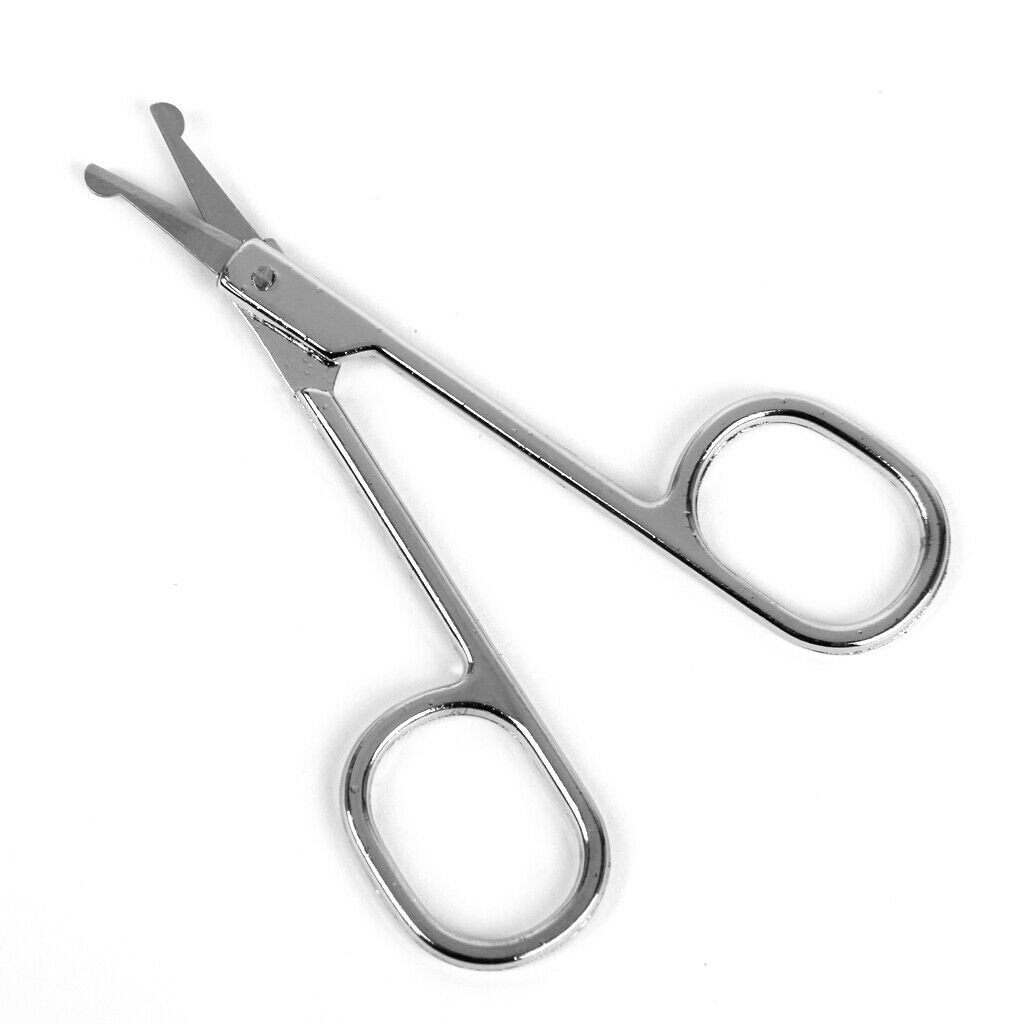 Round Tips Mustache Nose Hair Remover Scissor Trimmer