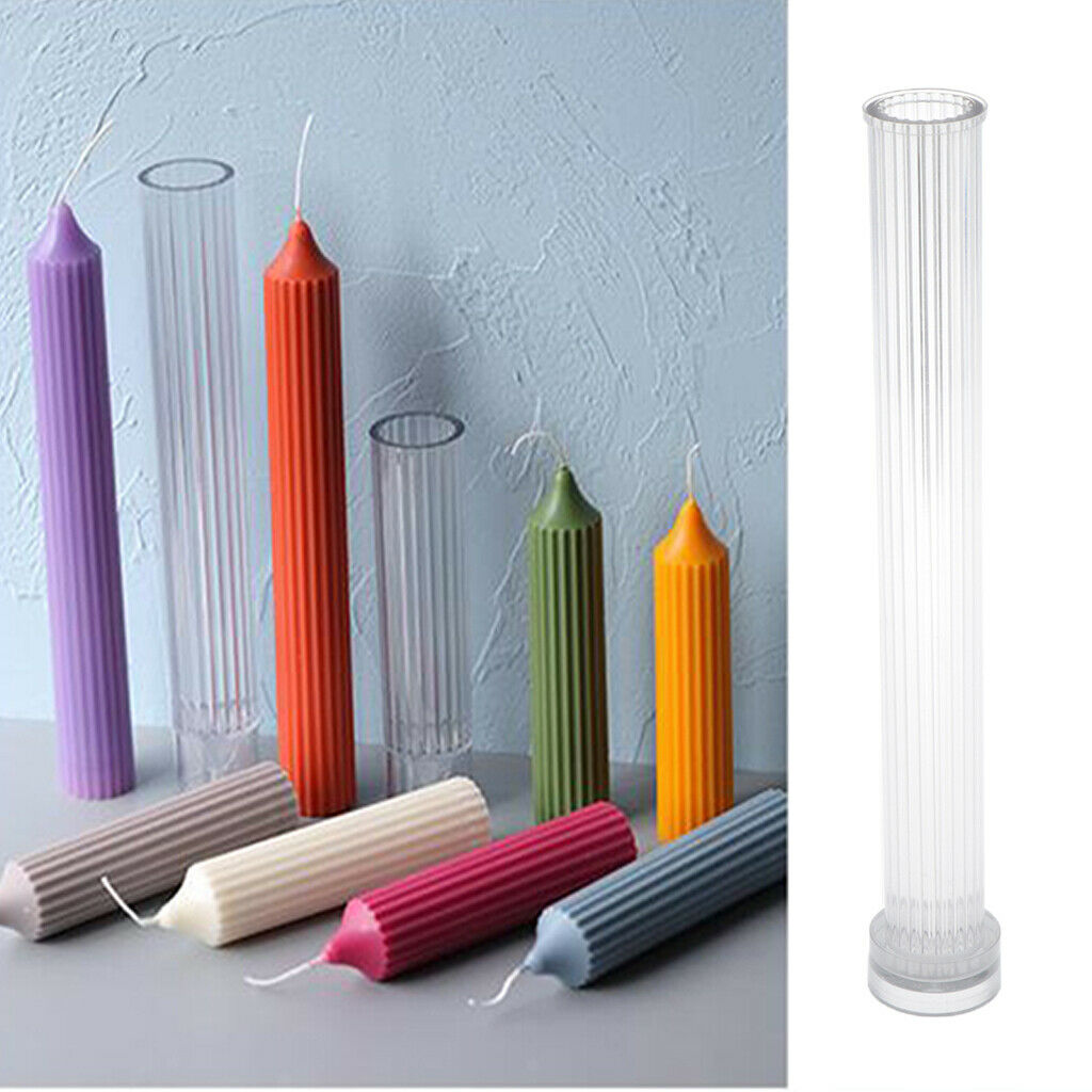 Plastic Stripes Candle Making Mold Wax Candle Mould Handmade Dinner Decor