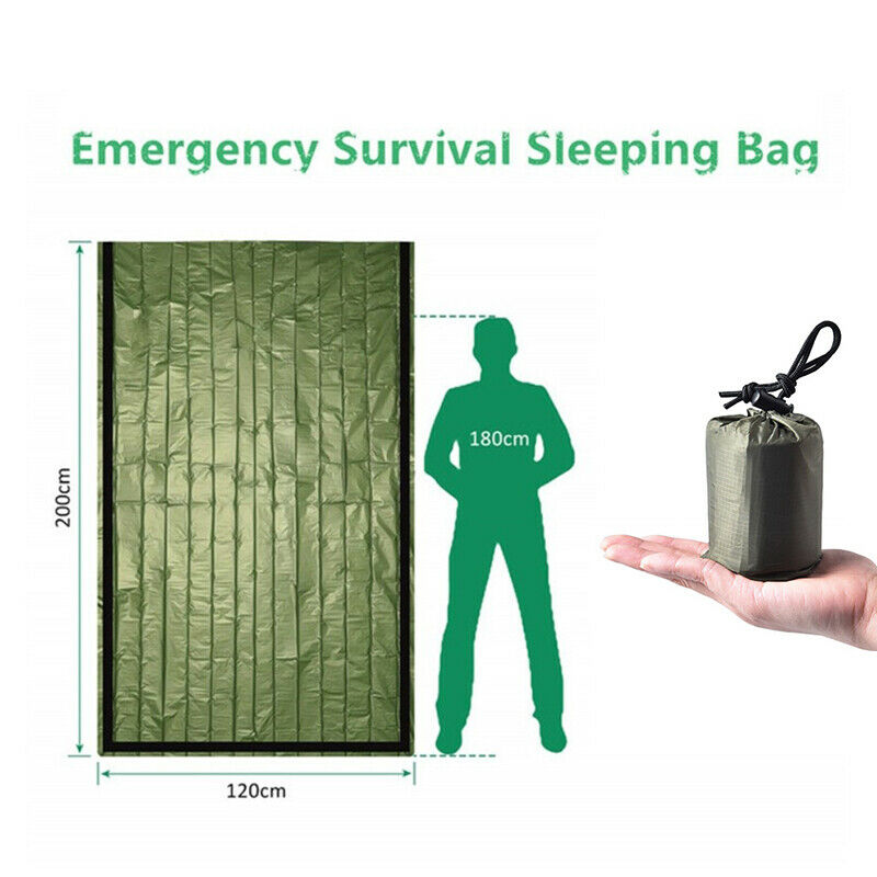 Outdoor Emergency Sleeping Bag Thermal Keep Warm Waterproof First Aid BlankDD