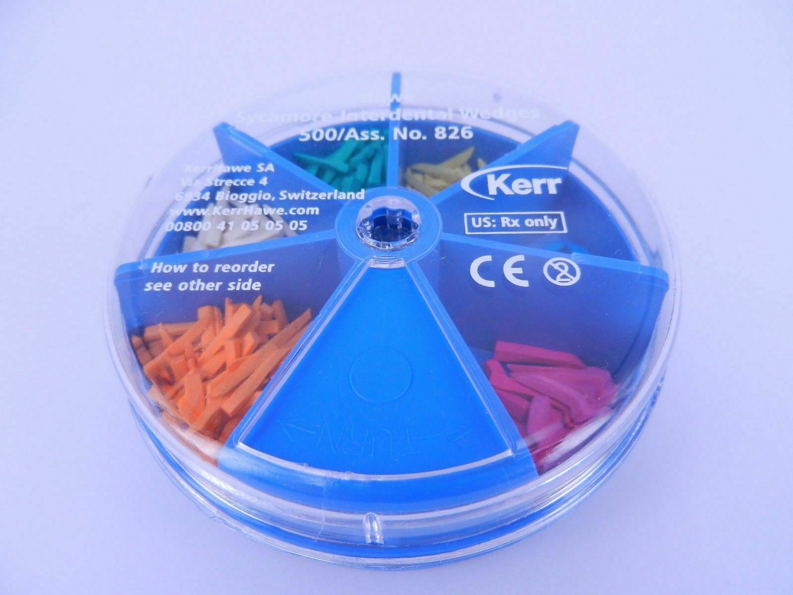 Dental Kerr Wedge Hawe Sycamore Interdental Wedges Dispenser assorted 500pcs