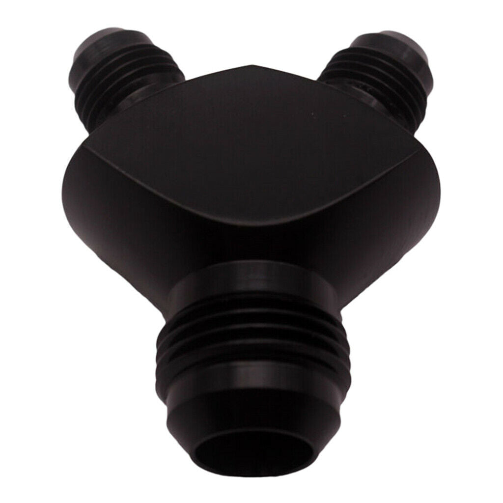 AN-6 To 2 x AN -6 (6AN Aluminium Y Block Adapter Fitting Anodized Black