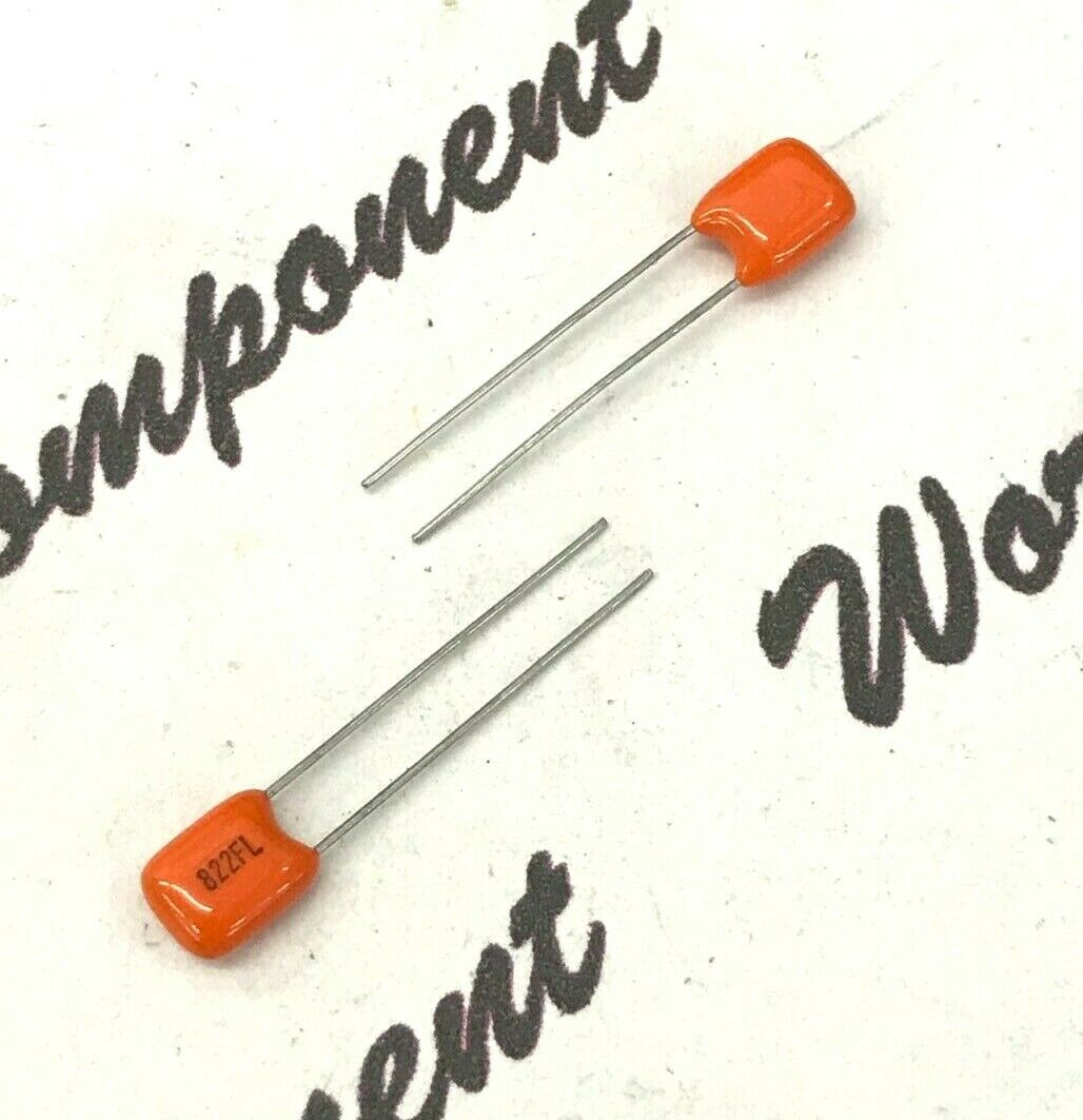 10pcs - NISSEI APH 8200p (8200pF 8.2nF) 100V 1%  Film Capacitor - NOS