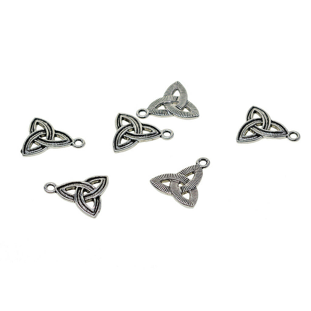 50 Pcs Triangle Celtic Knot Pendant Base DIY Jewelry Findings Accessories