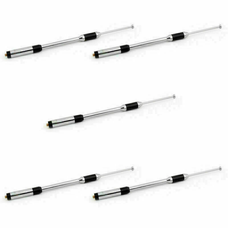 5Pcs RH770 SMA Female Telescopic Dual Band 144/430MHz Antenna For UV-5R Radio CA