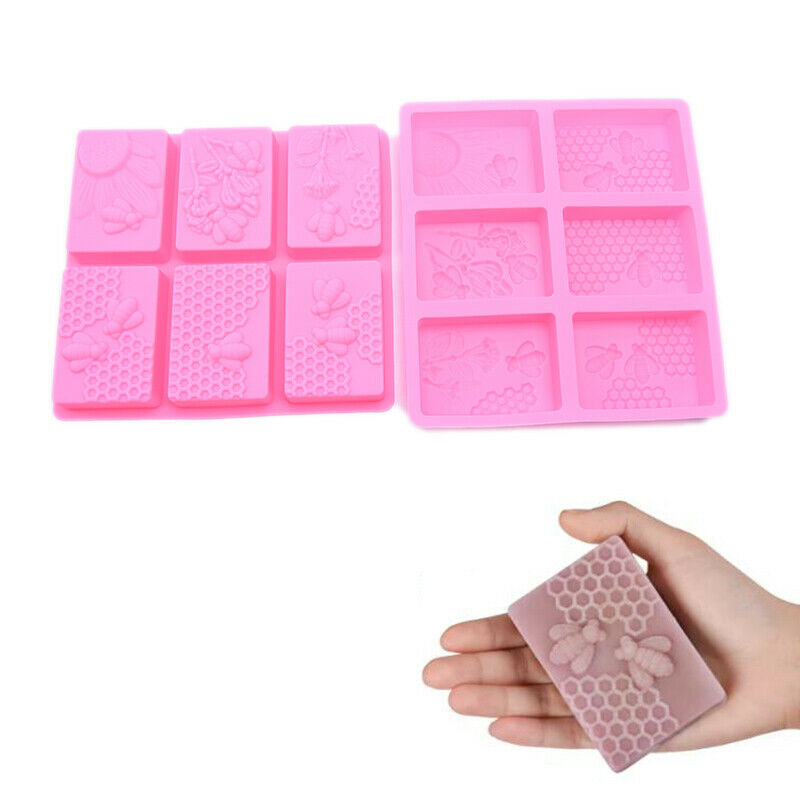 Honey Bee Honeycomb Silicone Soap Mold DIY Handmade Square Soap Mould DIY.l8