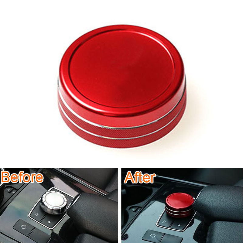 RED Multimedi Switch Button Cover Trim for Benz A B E GLK GLA CLA CLS ML GL SLK