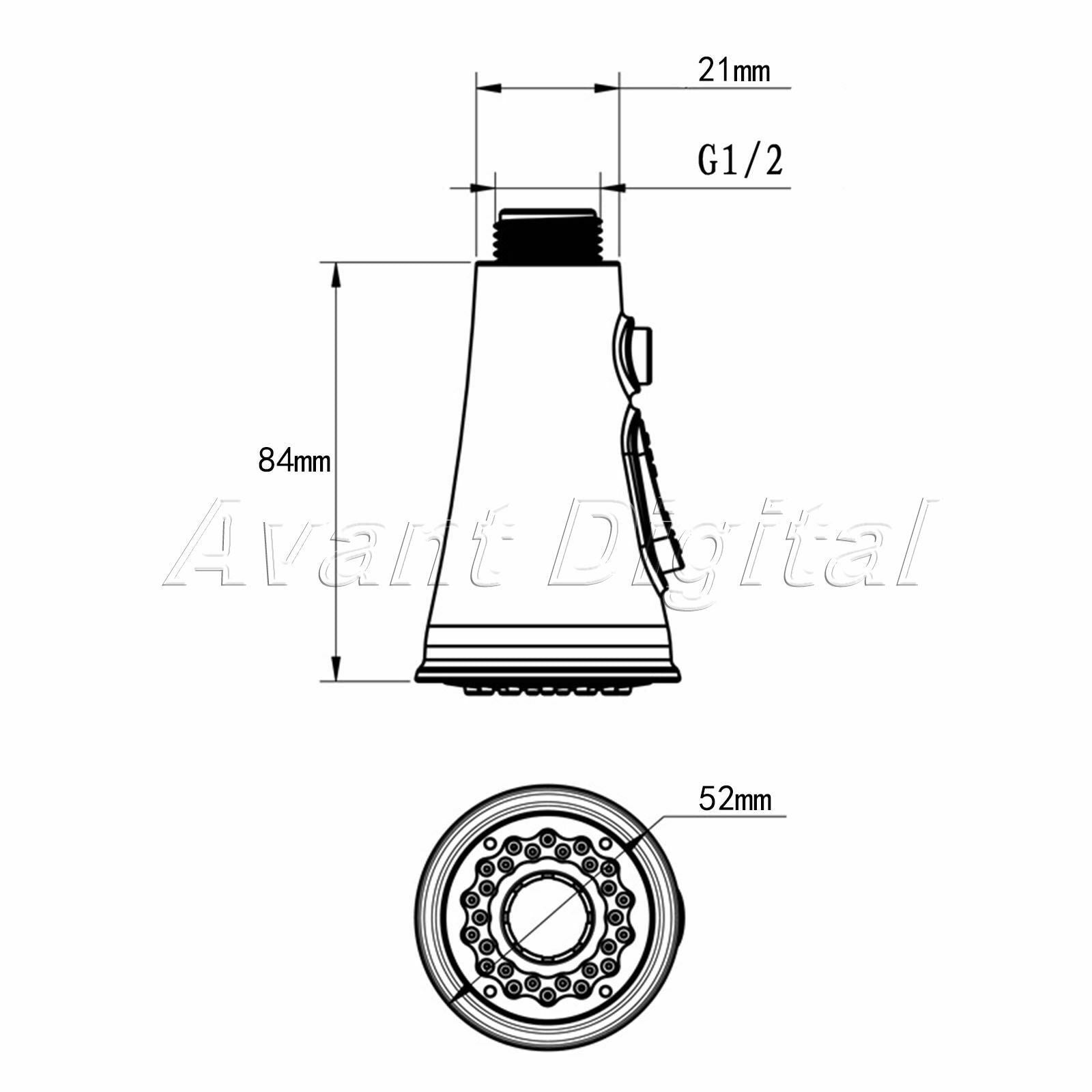 Movable Kitchen Tap Head Universal Water Sprayer Faucets G 1/2 Connection ABS