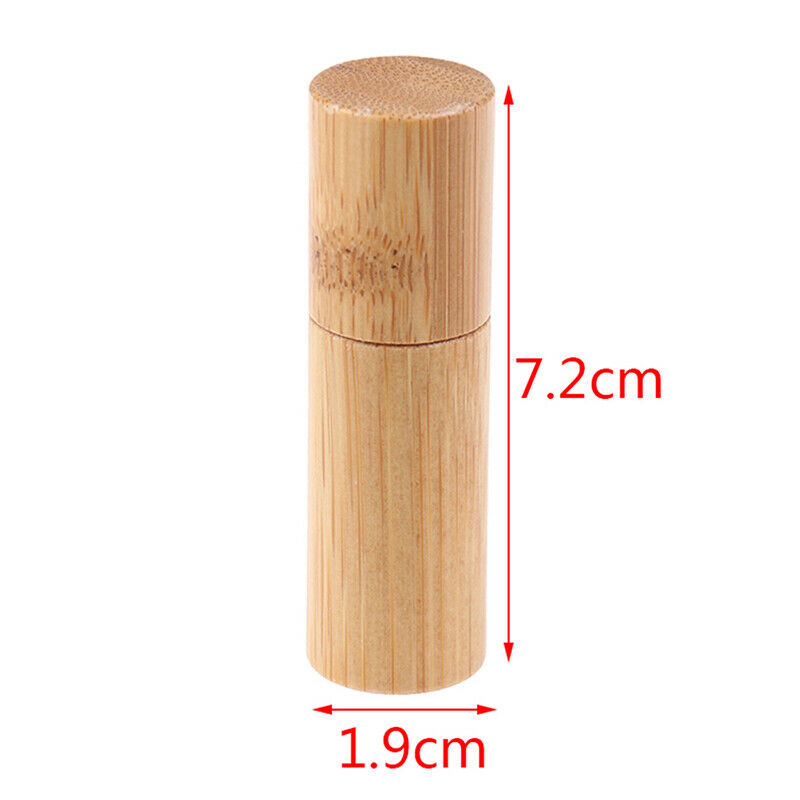 5ML Bamboo Wood Bottle Perfume Empty Oil Bottle Stainless Roll On Ball PerfuBDD