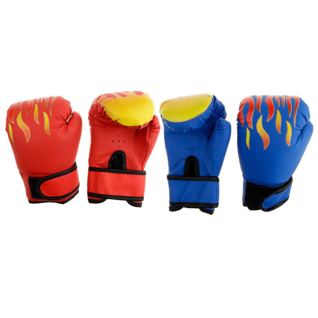 2 Pairs/Set Kids Boxing Gloves PU Leather 8oz Boys Girls Punching Bag MMA Muay