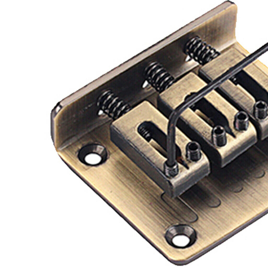Exquisite Alloy 3 String Saddle Bridge Tailpiece Pack Bronze for Cigar Box