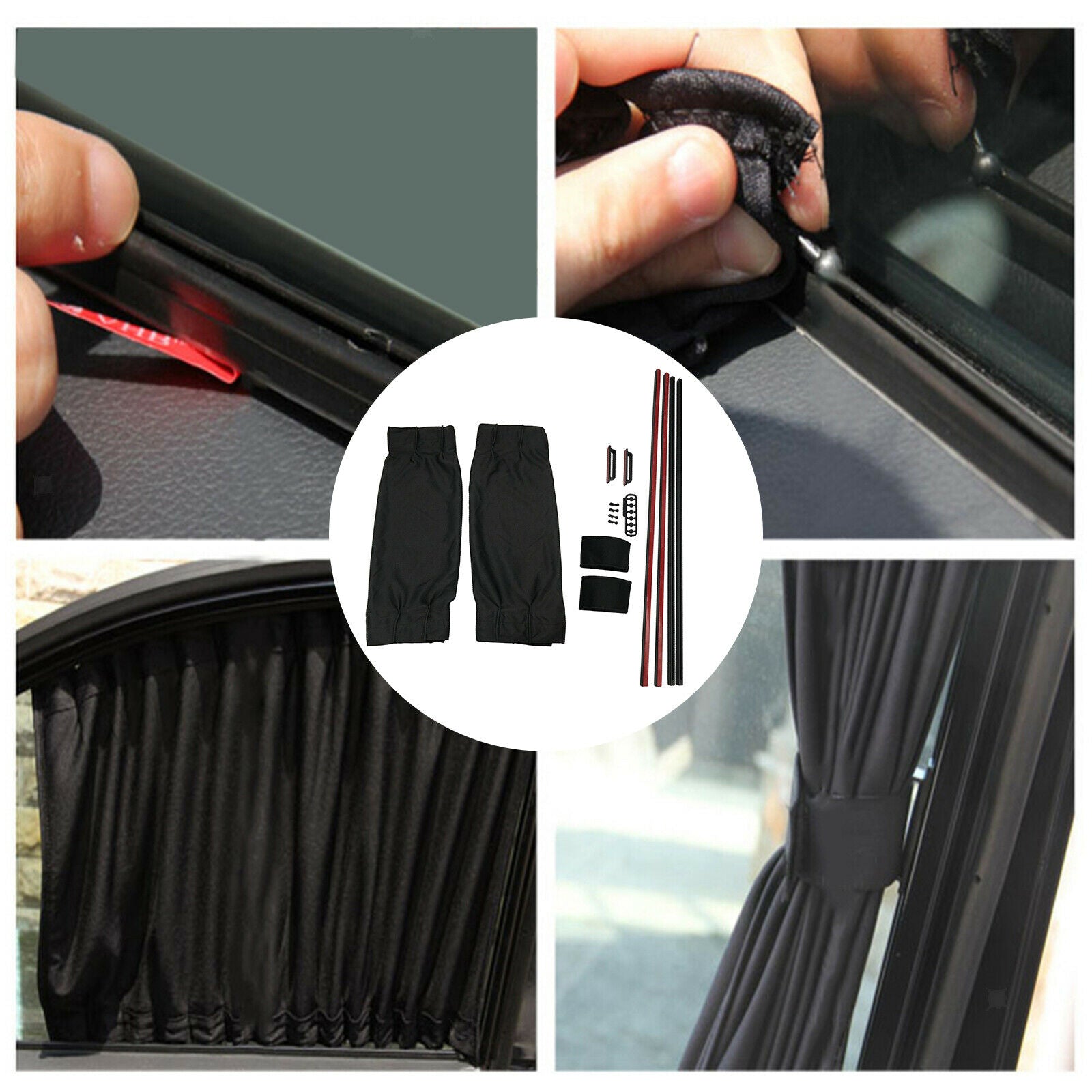Cotton Car Window Curtains Vehicles Sun Shade UV Protection Sunscreen Cover