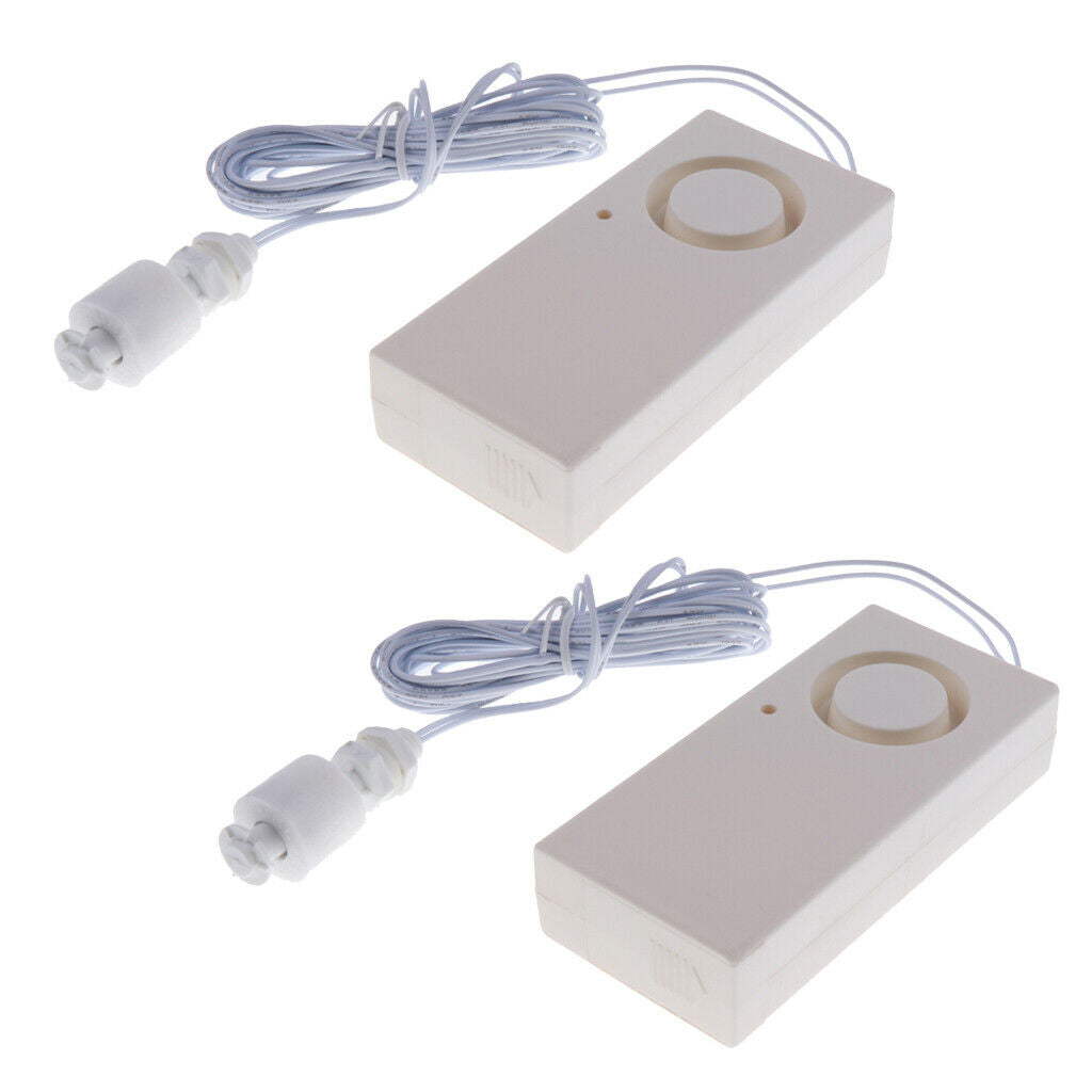 2pcs 2-in-1 Water Alarm Tub Sink Overflow Sensor Fish Water Tank Dry Alarm