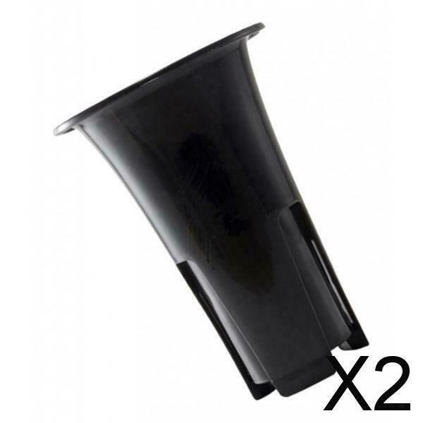 2X Plastic Tall Plant Pots Black Flower Pots Planters for Orchid Cactus XL