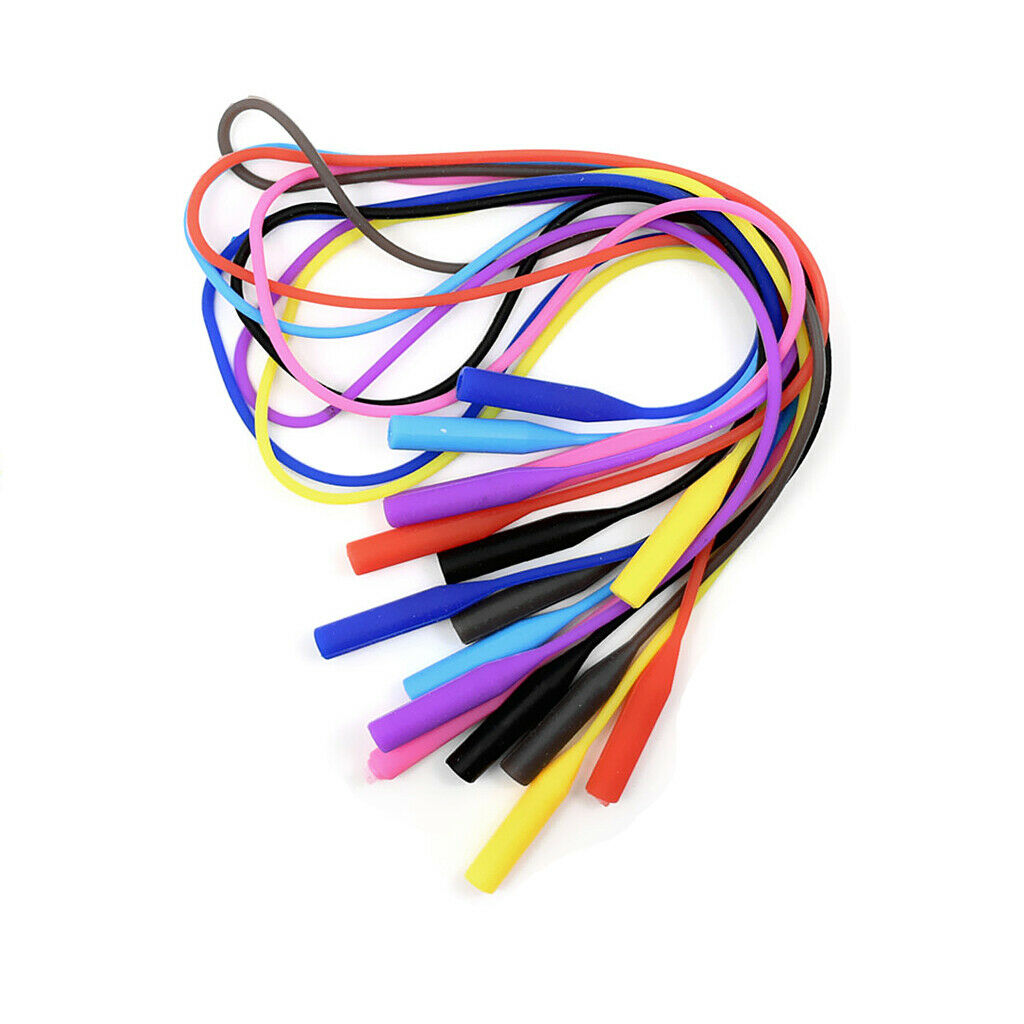 7Pcs Adults 52cm Elastic Silicone Spectacles Neck Cord Sunglasses Strap Band