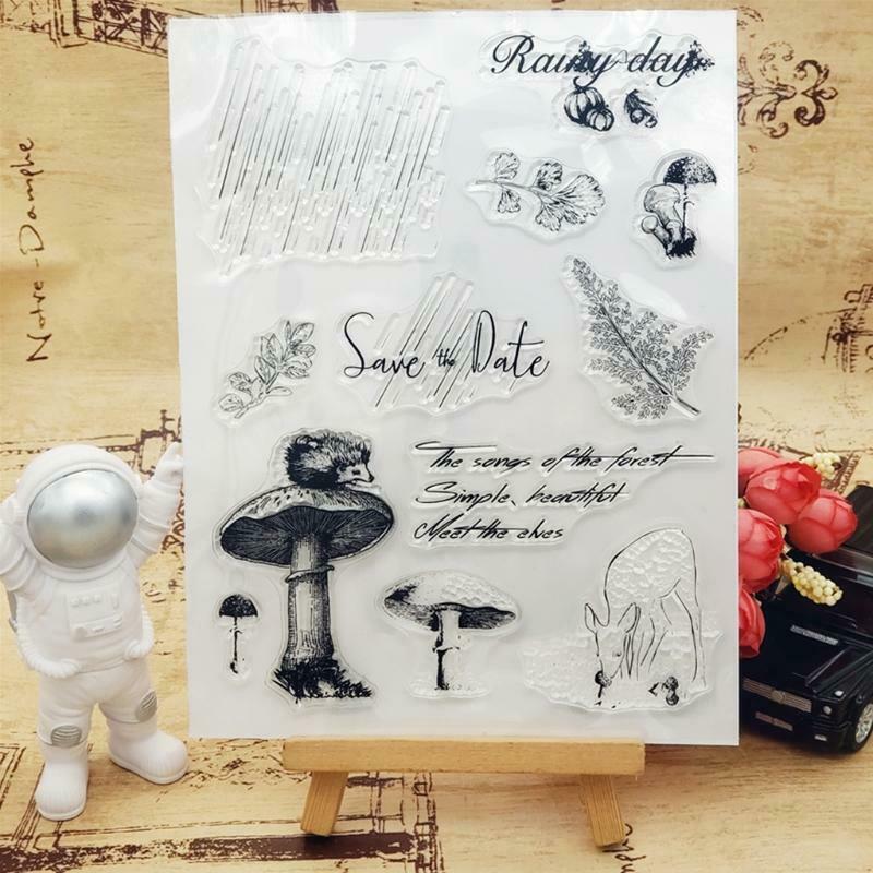 Mushroom Silicone Clear Seal Stamp DIY Scrapbooking Embossing Photo Album Decor