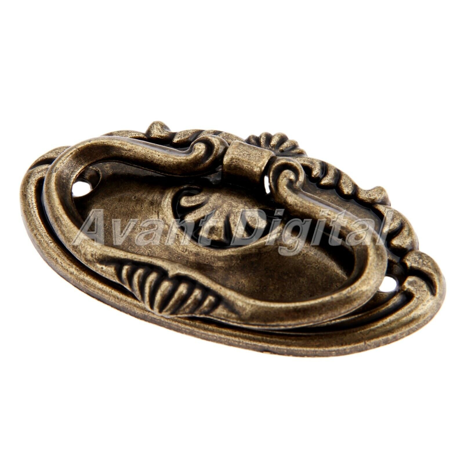 78*43mm Retro Jewelry Box Bookcase Door Pull Handle Ring Drawer Cabinet Knob