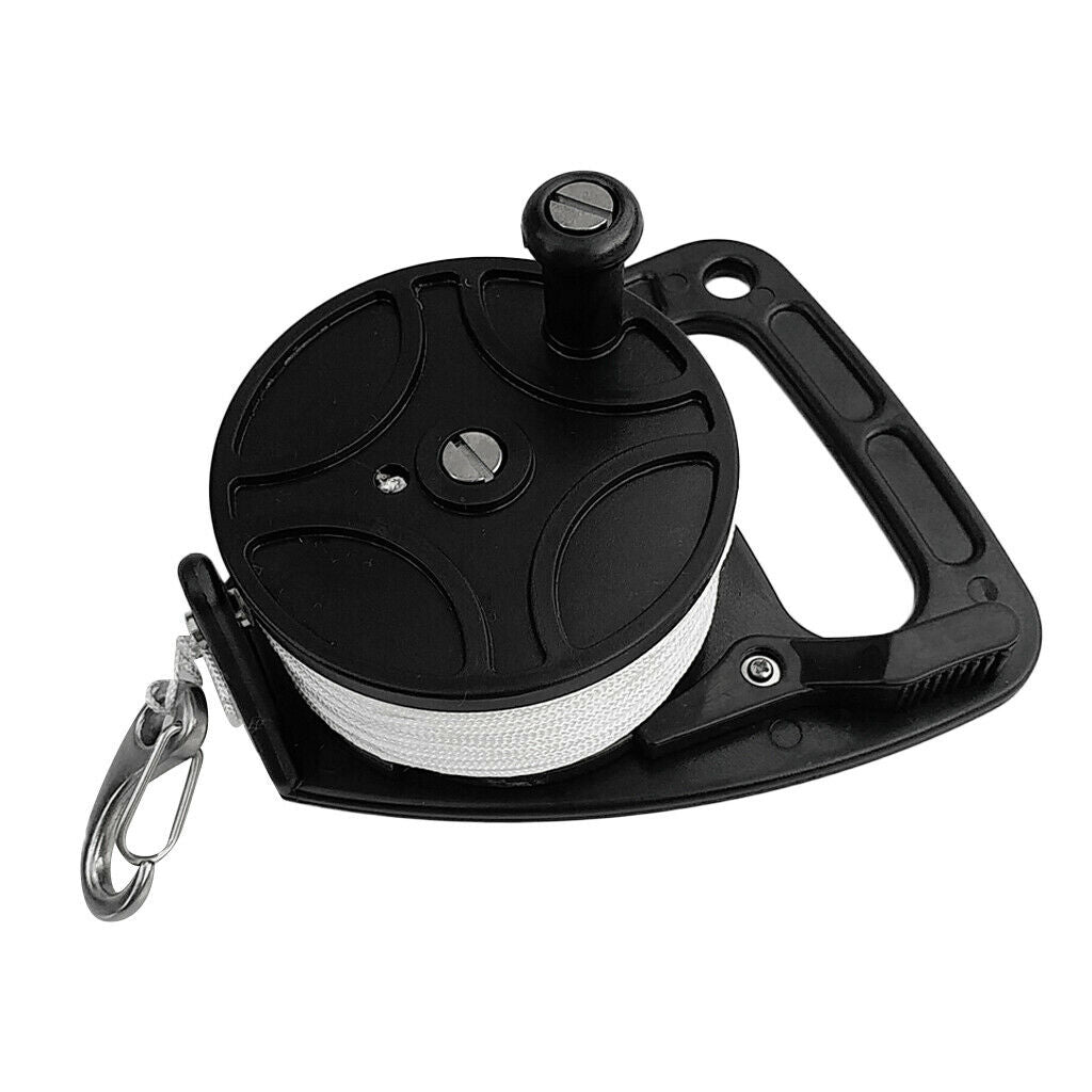 Underwater Scuba Dive Reel & Handle, Thumb Stopper, 46m Line Clip Equipment