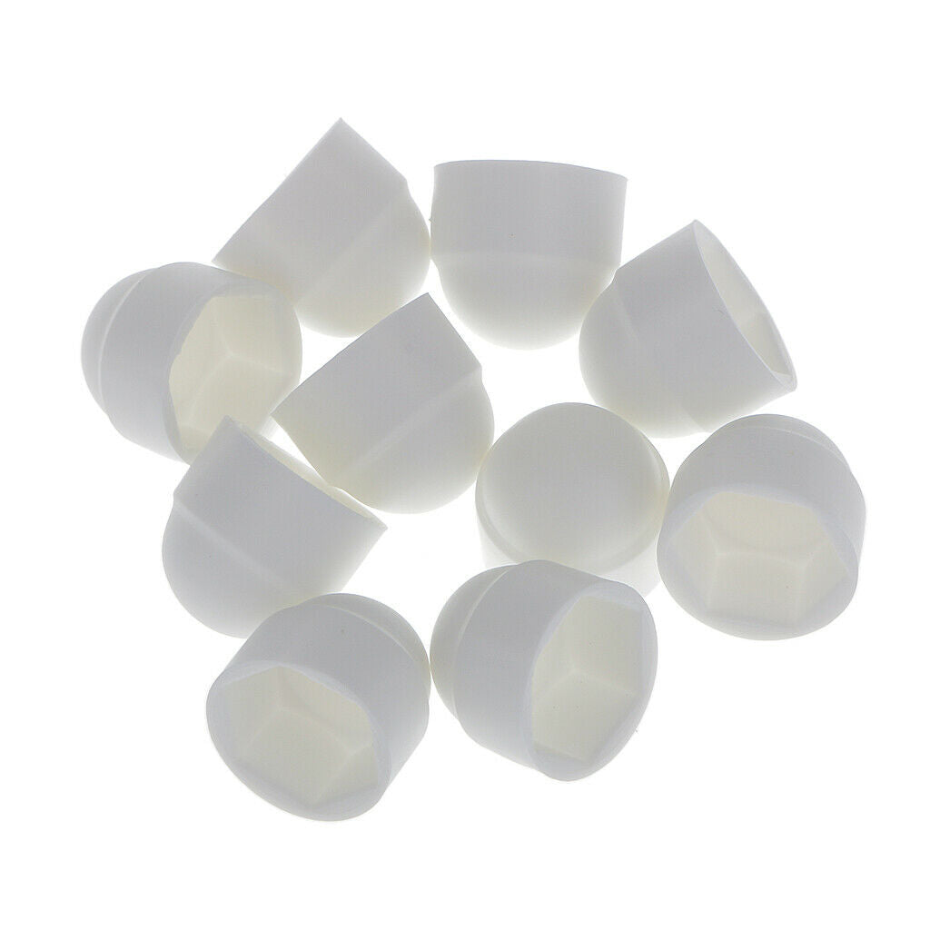 30pcs M8 13*15 White Dome  Nut Protection Caps Cover Hexagon Screws