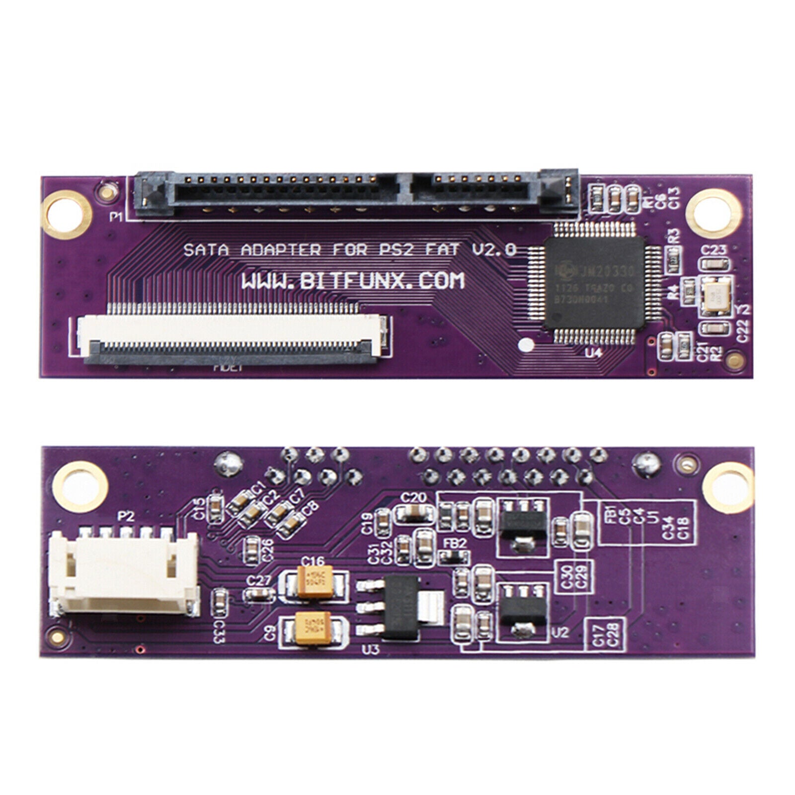 IDE to SATA Adapter PCB Hard Drive Adaptor Board Replaces for PS2 Gaming