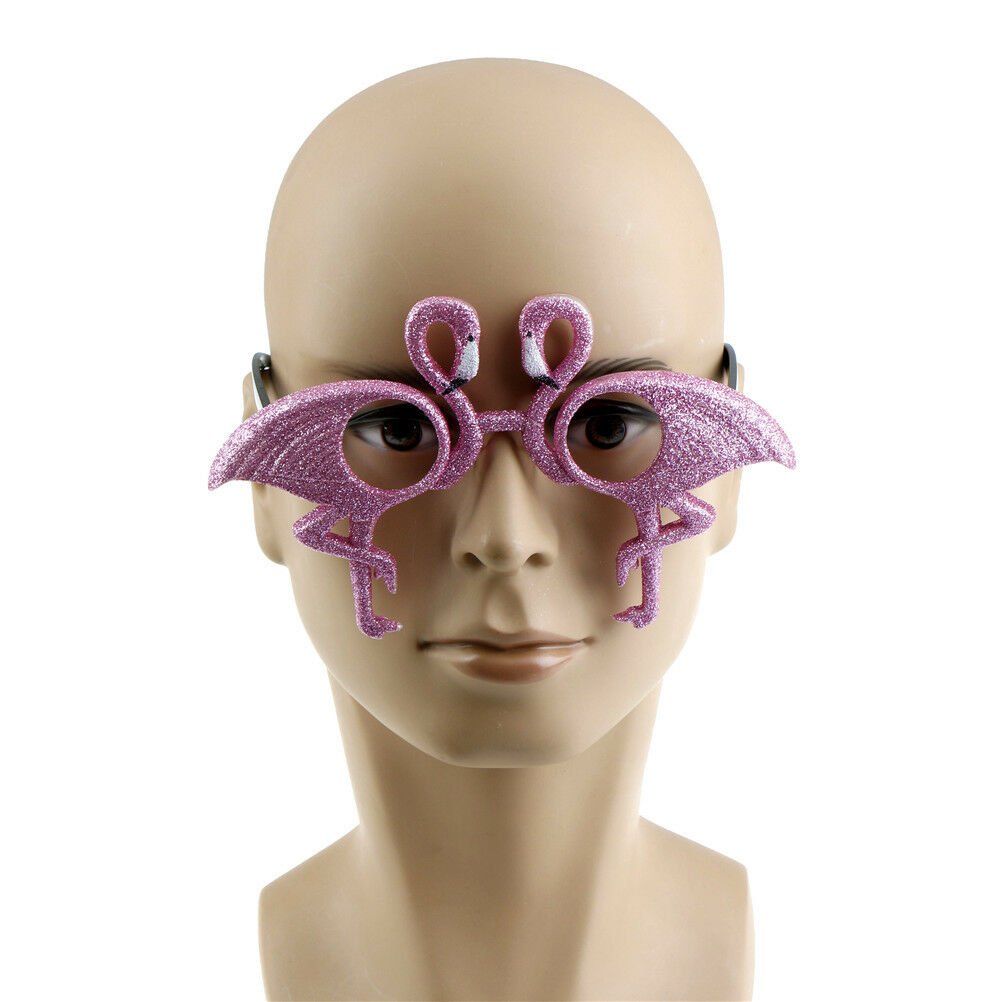 Glitter Flamingo Shaped Glasses Fancy Dress Up Frame Costume Gift Party S.l8