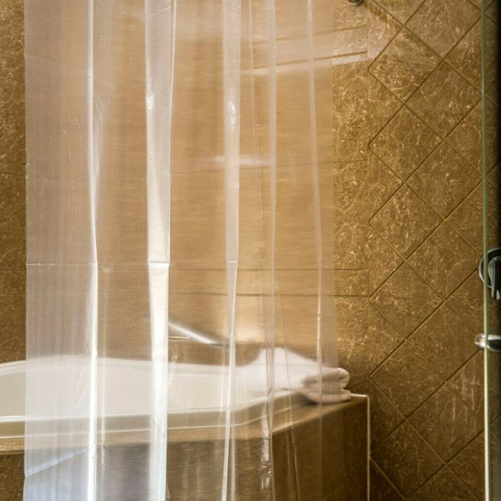 72x80inch PEVA Clear Shower Curtain Liners Waterproof Polyester Bath Screen,Rust