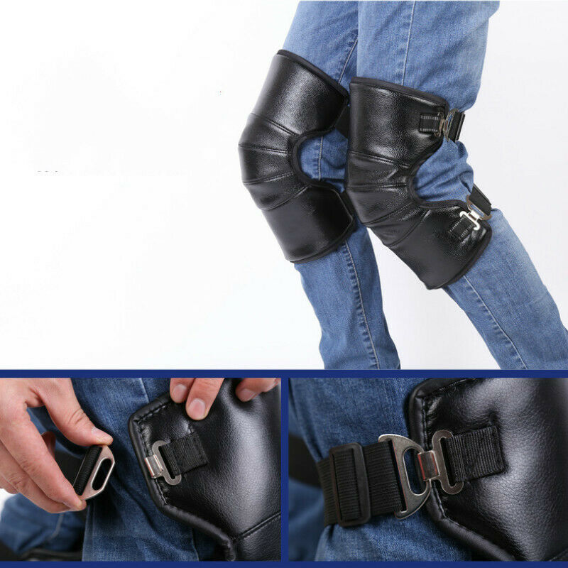 Sheepskin Wool Thermal Knee Joints Warmers Flexible PU Winter Pads Protector New