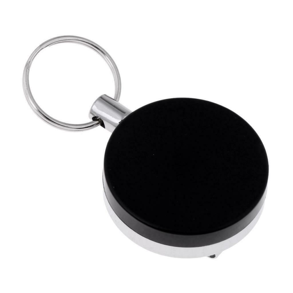Retractable Key Chain Reel Badge Holder Steel  Ring Belt Clip Clasp