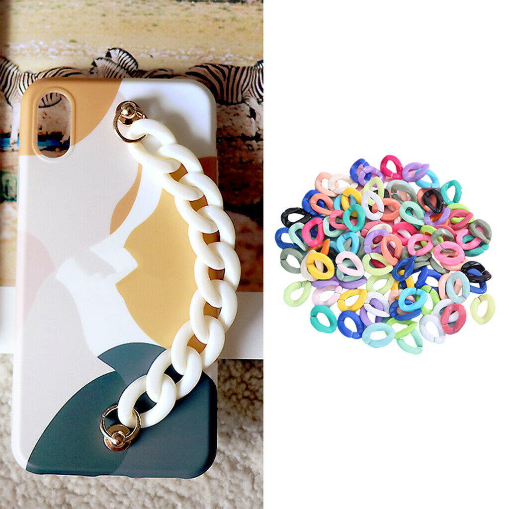 700pcs Acrylic Colorful Link Chain Buckle Accessories for DIY Jewelry Making