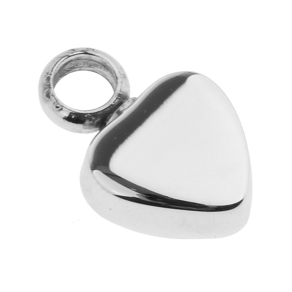 Both Sides Shiny Stainless Steel Love Heart DIY Keepsake