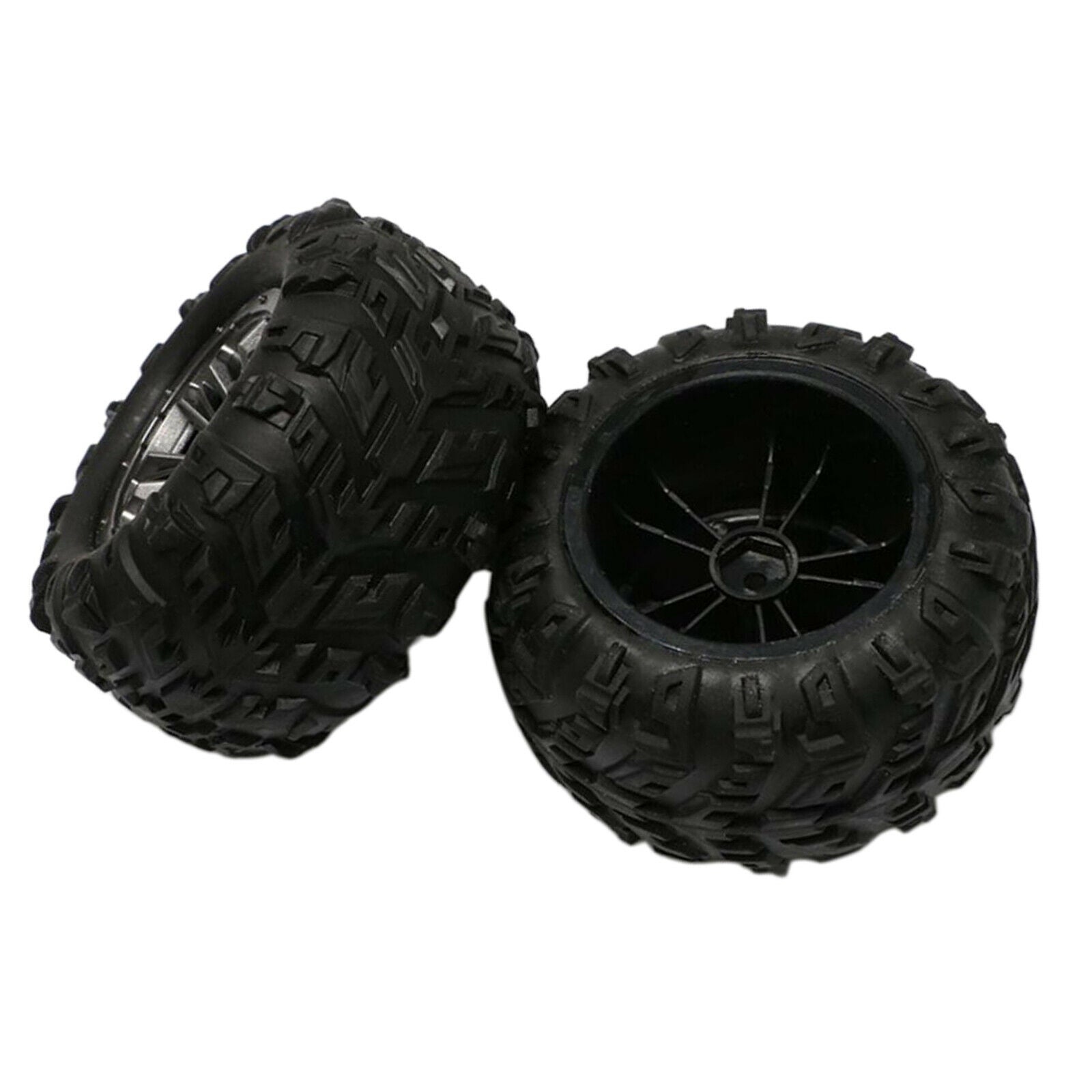 RC Car Rubber Tyres with Wheel Rims for Wltoys 12428 12423 1:12 RC Crawler