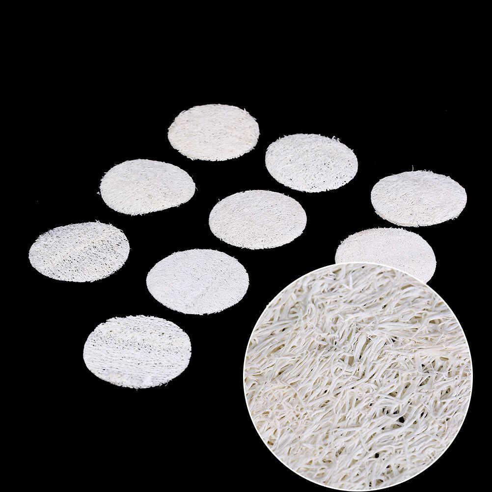 10x Natural Loofah LuffaBDacial Complexion Skin Disc Pad Exfoliator Spong.l8