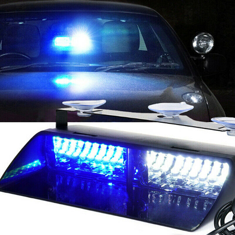 Blue White 16 LED Car Truck Dash Flash Emergency Warning Strobe Light  lsLD. LQ