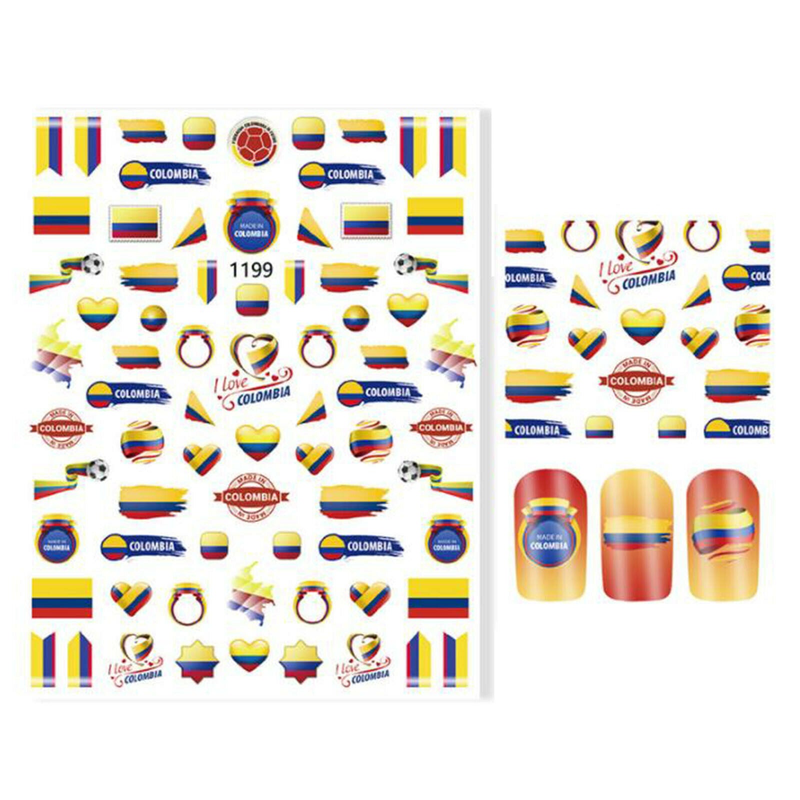 New Girls Women Football Elements Nail Art Stickers Adhesive Decals DIY