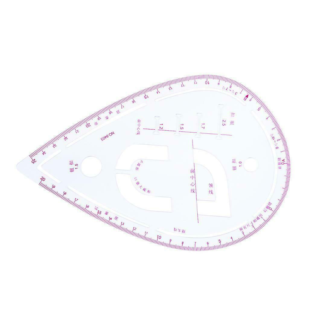 6pcs/Set Drawing Straight & Curve Sewing Clothing Rulers for Tailor Sewing