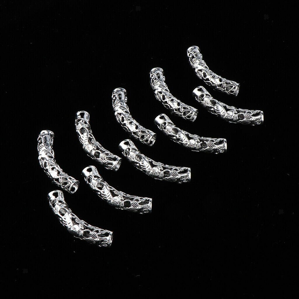 DIY Bracelet Pendant Necklace Hair Tube Beads Metal Dreadlocks Hair Braiding