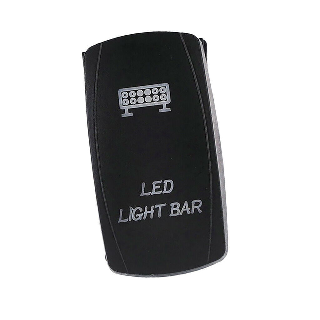 LED Light Bar Rocker Switch Blue Light ON-OFF For 12V/24V Vehicles
