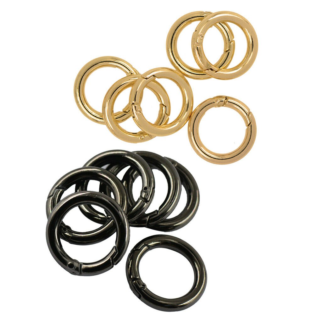 12 Pieces Buckle Round Keychain for Handbag  Wallet Hook DIY Accessories