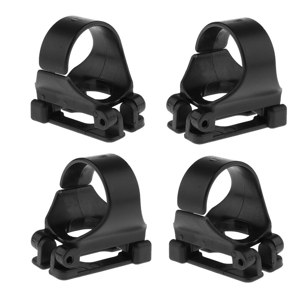 4Pcs/set Black Plastic Snorkel Clip Replacement for Snorkeling and Scuba Diving