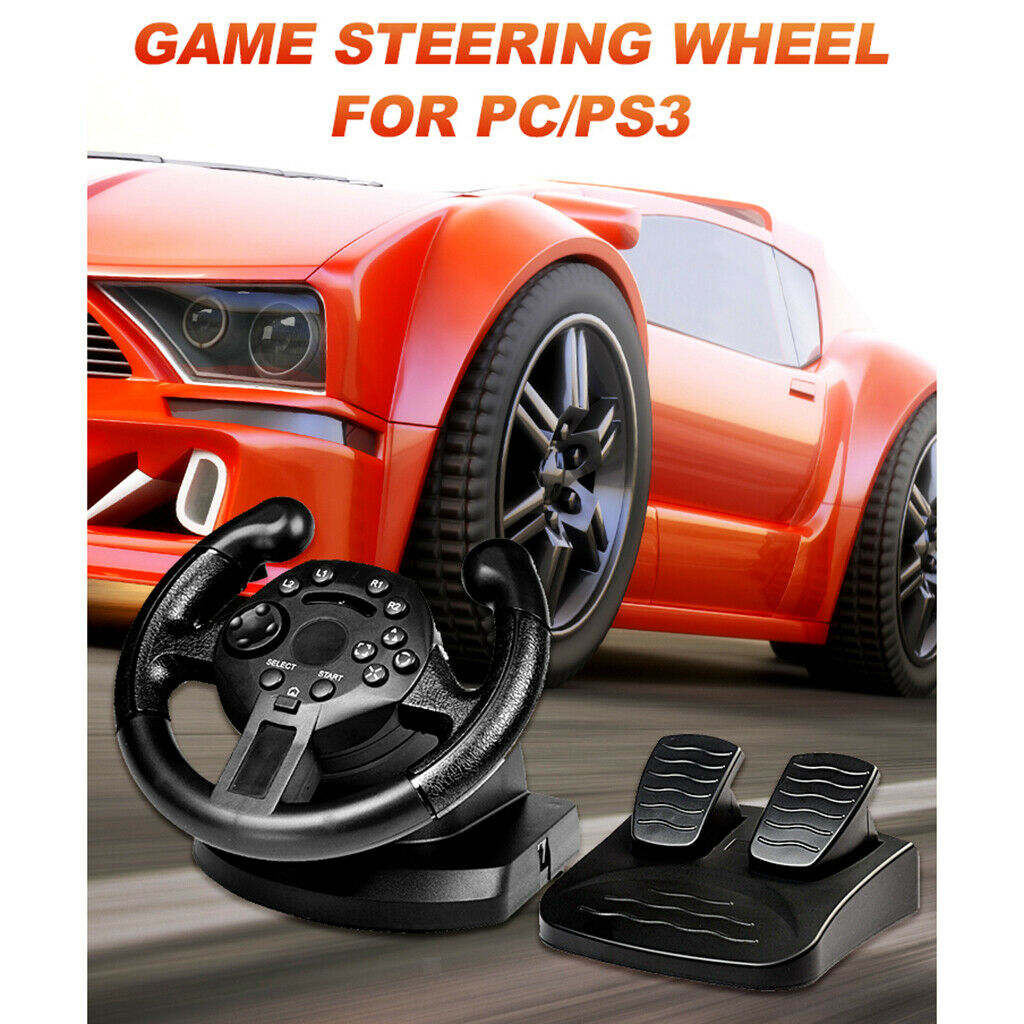 Racing Wheel, Gaming Steering Wheel with Pedal,PC Gaming Wheel,Compatible for