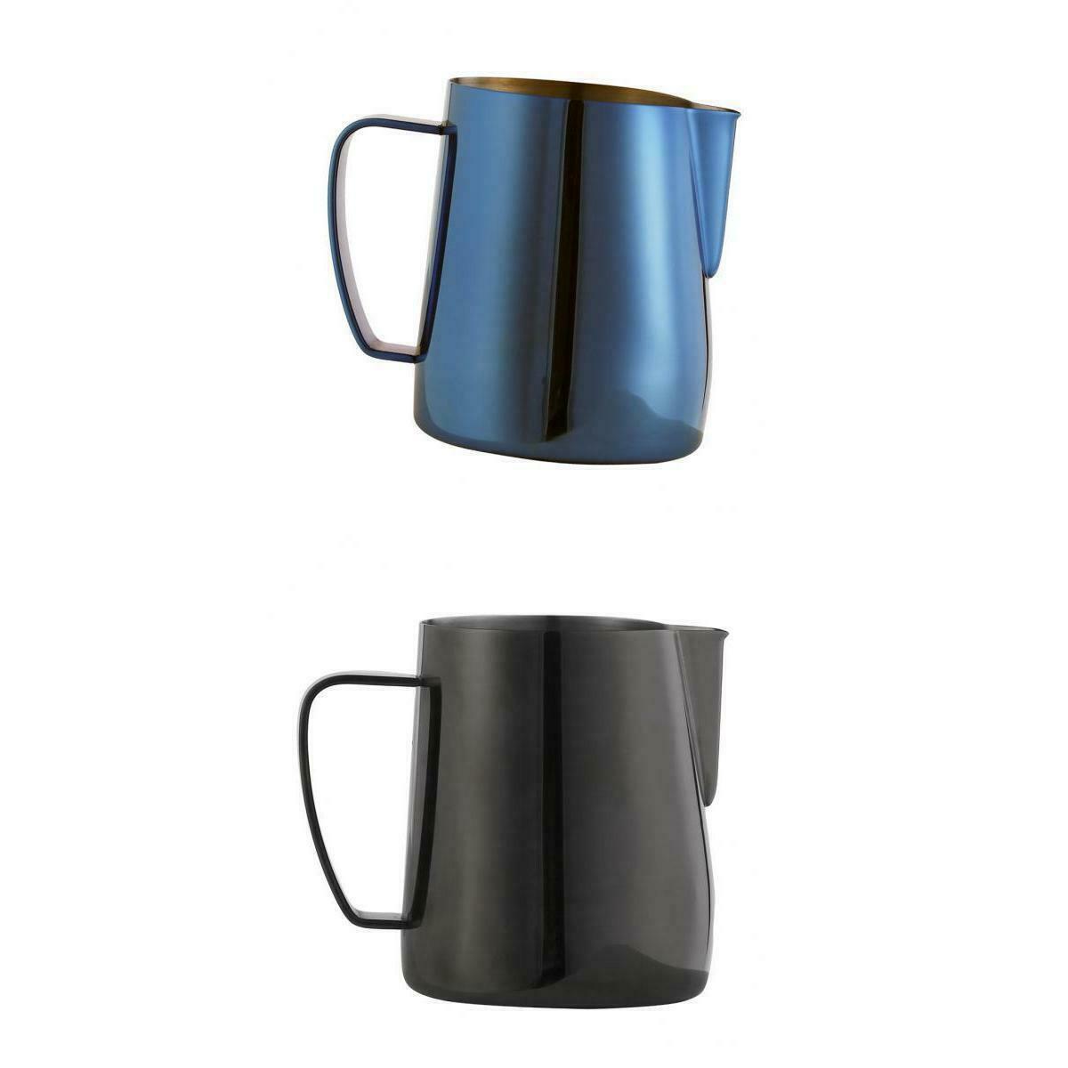 2 Pcs Stainless Steel Milk Frothing Steaming Pitcher Cup Latte Art 12oz