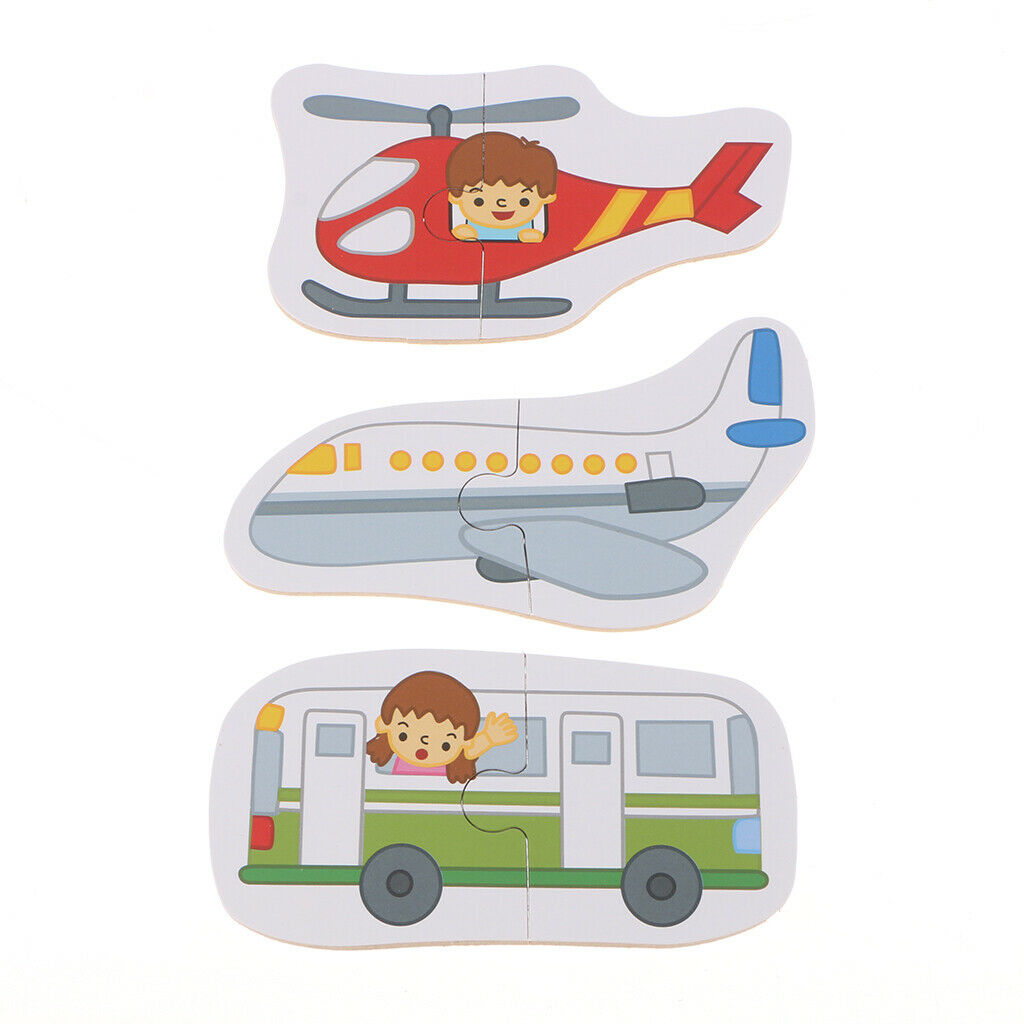 Preschool Educational Puzzle Cognitive Card Matching Game Vehicle
