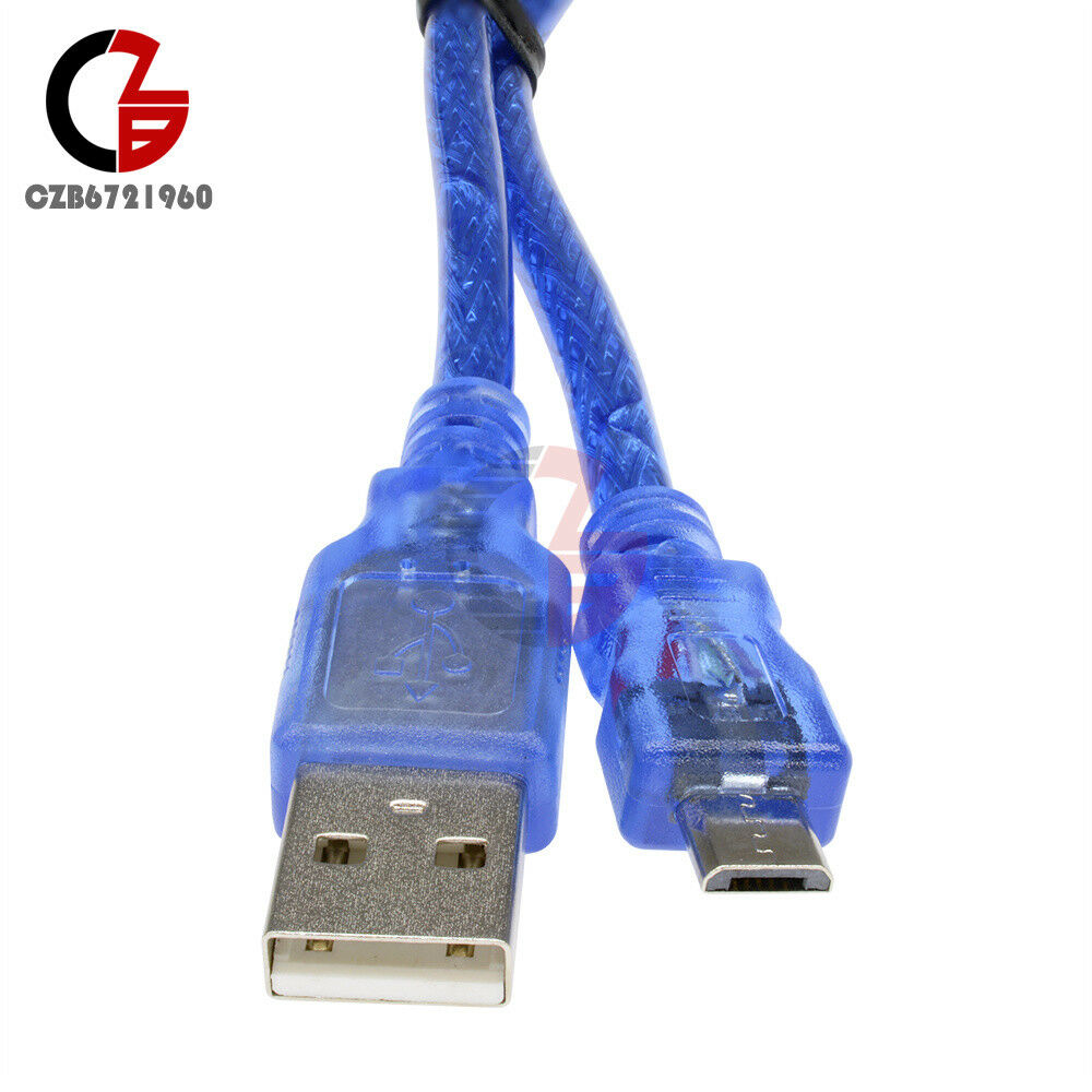 30cm USB 2.0 A Male to Micro USB 5 pin Male Data Charge Cable Cord