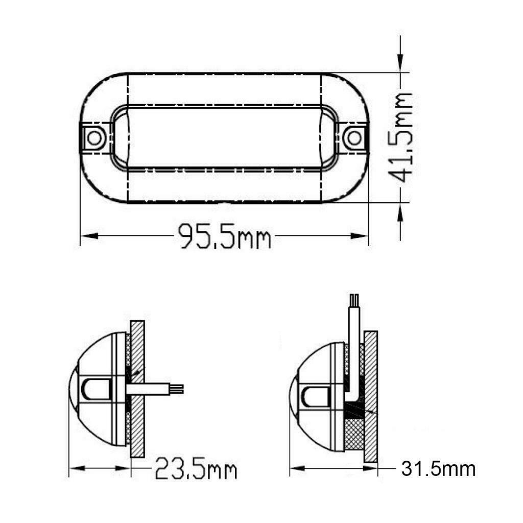 Underwater Boat LED Light 27 Leds Boat Waterproof Transom Lamp DC10-30V IP68