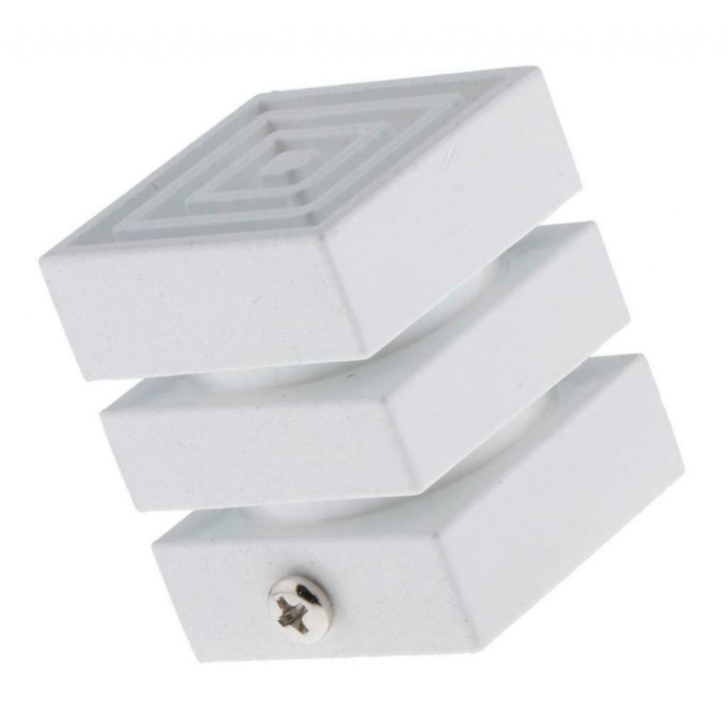 Metal Iron Curtain Pole Finials End Heads Fit 28mm Dia. Drapery Rods G_White