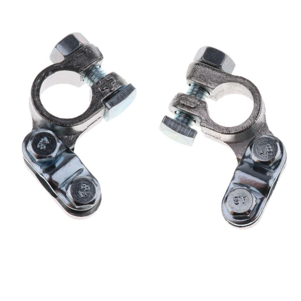 2pcs Brass Positive Negative Car Battery Terminal Clamp Clip Connector