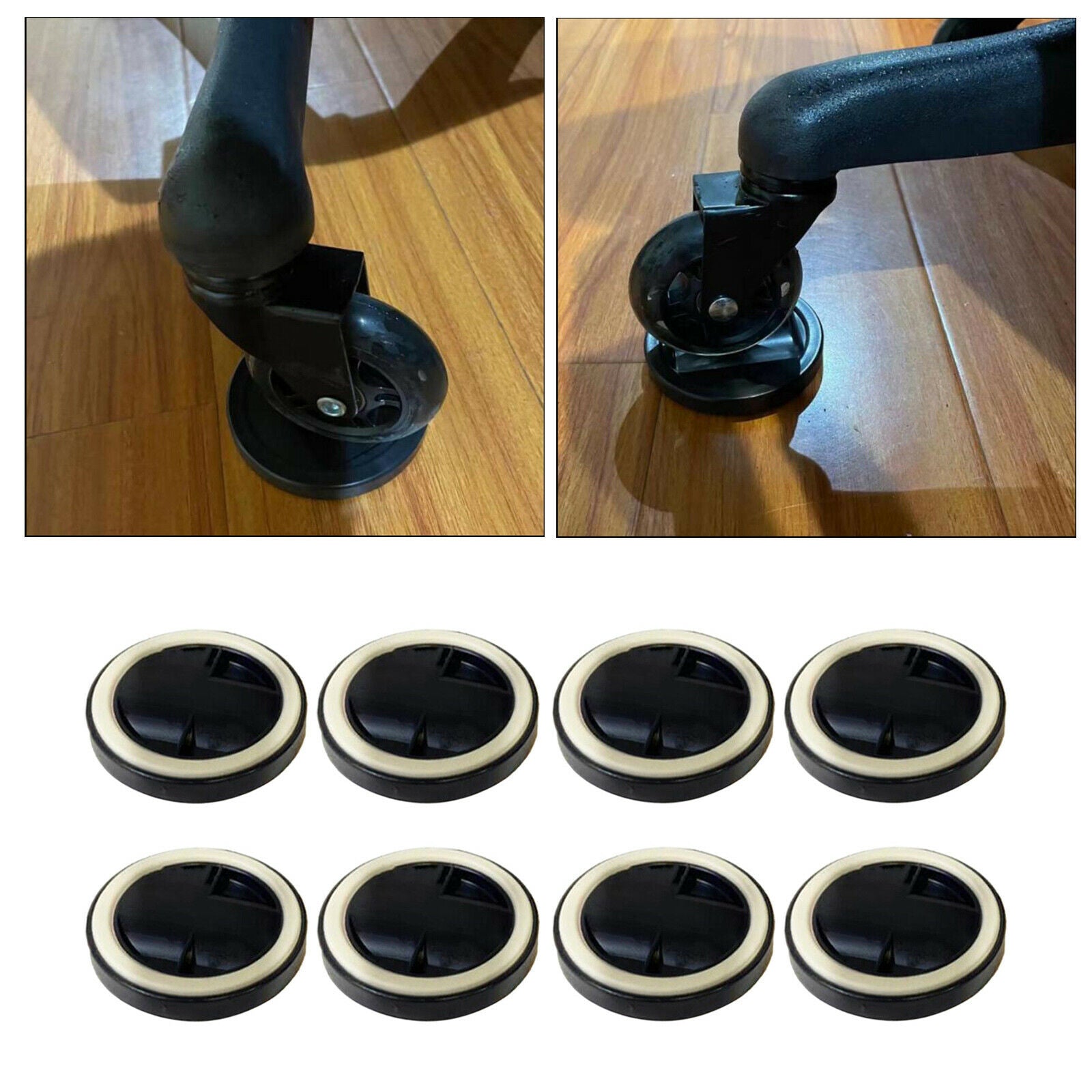 Chair Leg Caps Floor Protectors Reduce Noise 8pcs Round Pad No Need to Stick