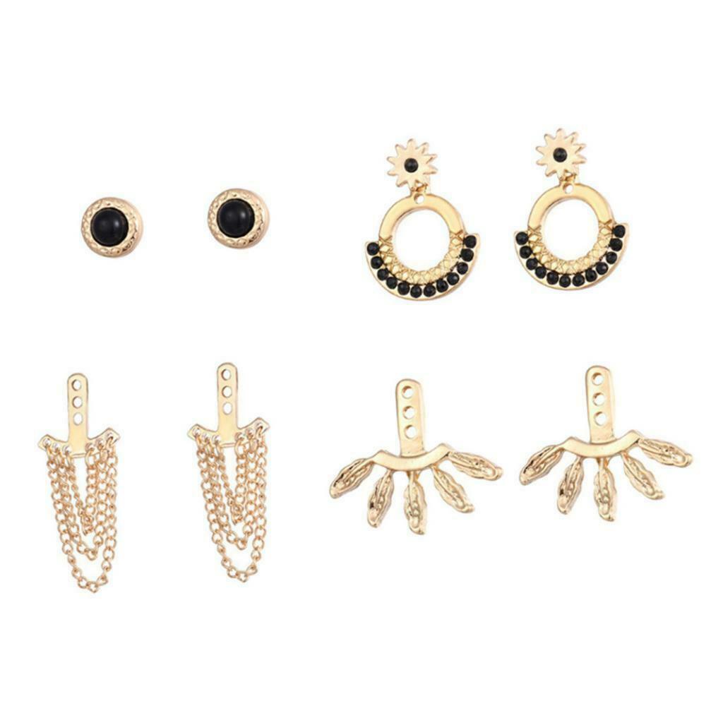 10 Pieces Alloy Stud Earrings Stoppers Stylish Zircon Earrings Jewellery